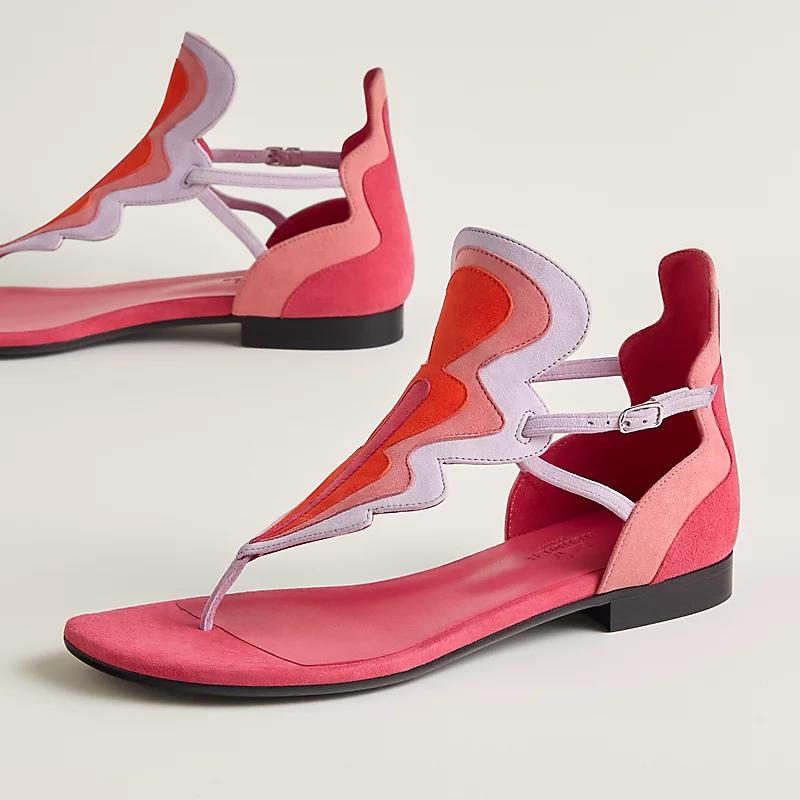 Giày Hermes Garden Sandal Nữ Hồng